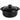 Ceramic Pots with Lid Cookware StockPot Clay Pot for Cooking (Black, 1.9 Quart)