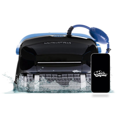 Dolphin Nautilus CC Automatic Robotic Pool Vacuum Cleaner, Wall Climbing Scrubber Brush, Top Load Filter Access, Ideal for Above/In-Ground Pools up to 33 FT in Length