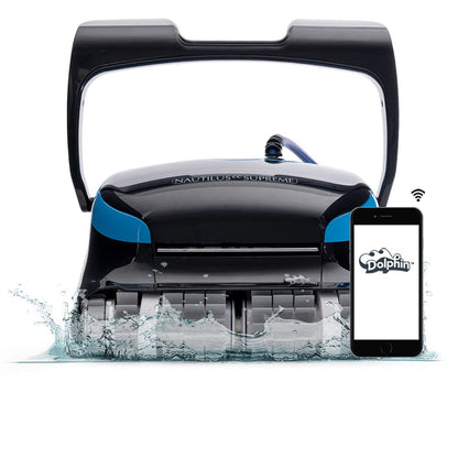 Dolphin Nautilus CC Pro Wi-Fi Automatic Robotic Pool Vacuum Cleaner, Wall Climbing, Waterline Scrubber Brush, Ideal for In-Ground Pools up to 50 FT in Length