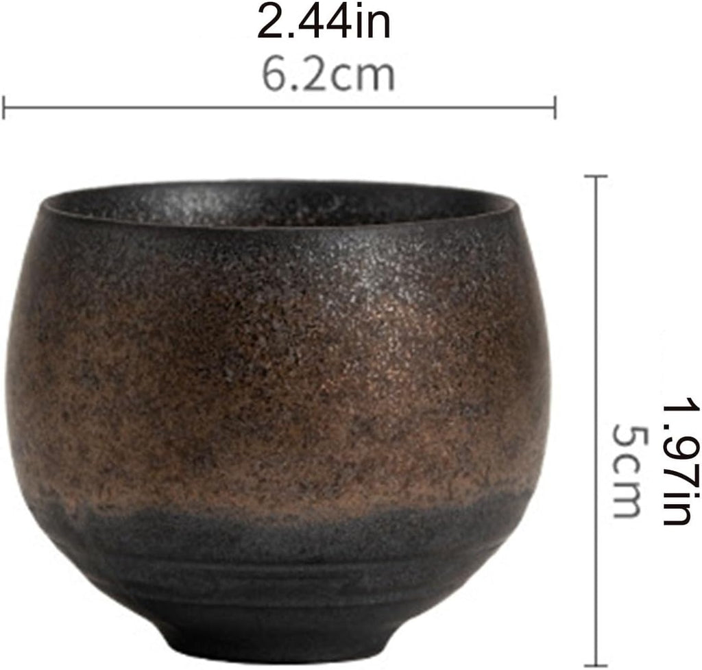 Japanese Tea Cups, Handmade Stone Pottery Tea Cup Wabi Aesthetics Ceramic Matcha Mug Yunomi for Coffee and Tea B 1 Pc