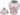 Galt International 8" Ceramic Ginger Jar w/Lid - Classic Chinese Style Porcelain Jar Tea Storage for Home Decor Decorative Centerpiece Vintage Accent Antique Vase Jingdezhen (Pink & White)