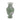 Galt International Floral Chinoiserie Ceramic Vase 14" - Green Sakura Hand Painted Antique Style Porcelain Flower Bottle Fishtail Porcelain Chinese Vase for Home Decor Centerpiece
