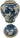 Galt International Blue and White Flower Chinoiserie Ginger Jar 12" w/Lid Ginger Jar, Tea Storage Decorative Home Decor Jar