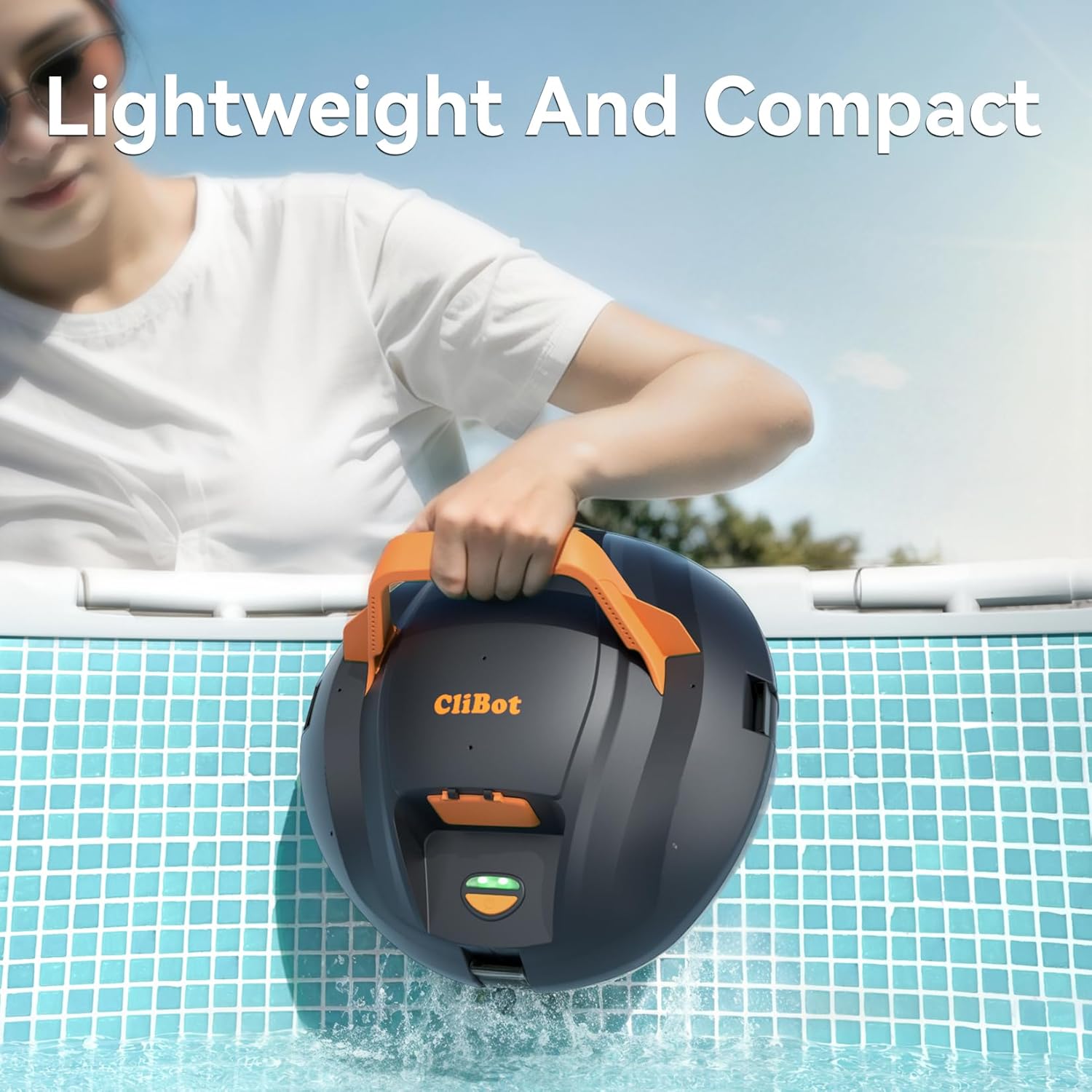 S1 Cordless Pool Vacuum, Automatic Pool Cleaner Robot with 120 Min Runtime, Powerful Dual-Motor, Auto Park, 2 Cleaning Paths, for Above Ground Pools and Flat In-Ground Pools up to 850 Sq.Ft