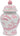 Galt International 8" Ceramic Ginger Jar w/Lid - Classic Chinese Style Porcelain Jar Tea Storage for Home Decor Decorative Centerpiece Vintage Accent Antique Vase Jingdezhen (Pink & White)