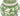 Galt International 14" Green & White Floral Ceramic Porcelain Ginger Jar Floral Home Décor Jar Urn Shape Vase