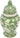 Galt International 14" Green & White Floral Ceramic Porcelain Ginger Jar Floral Home Décor Jar Urn Shape Vase