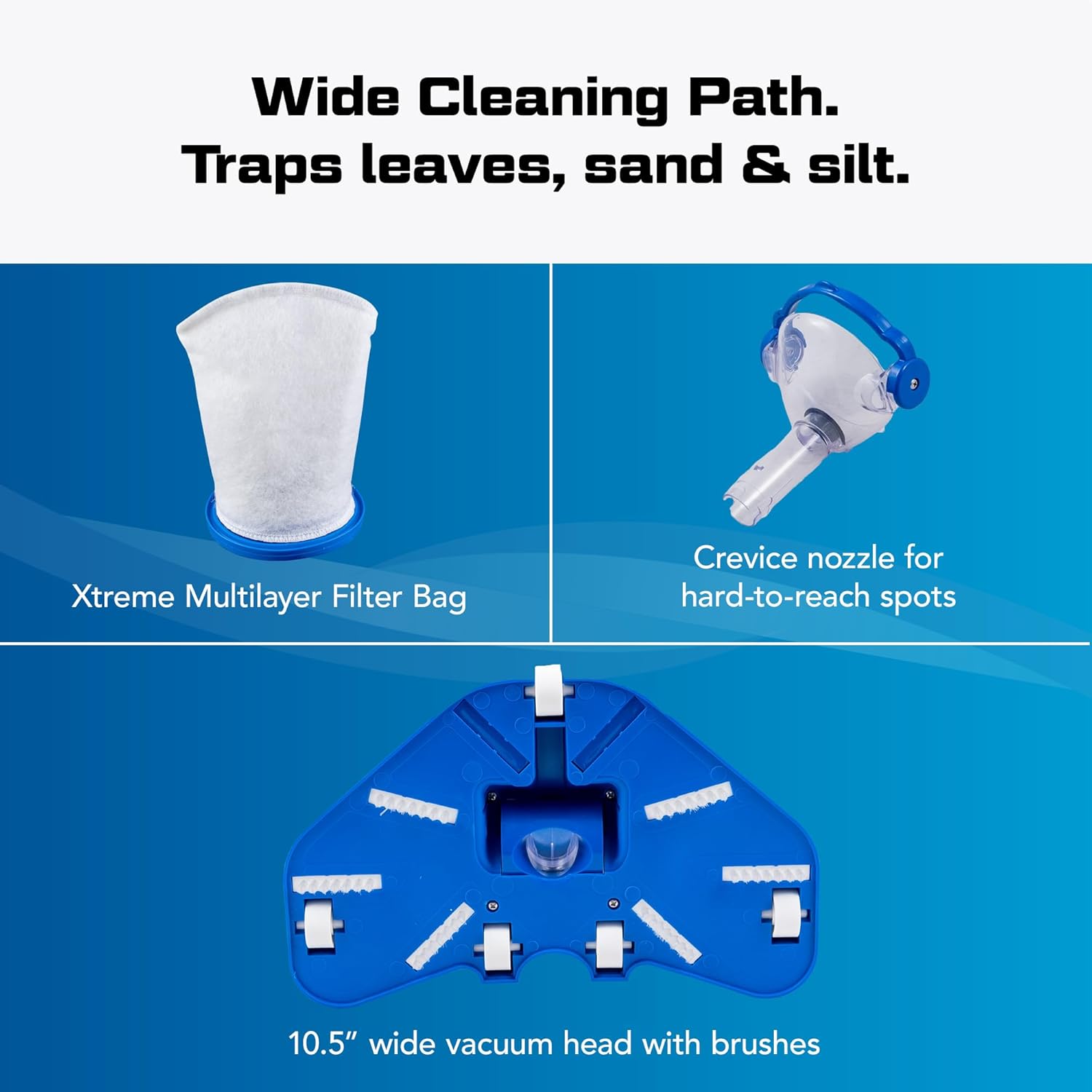 POOL BLASTER Max Cordless Pool Vacuum for Deep Cleaning & Strong Suction, Handheld Rechargeable Swimming Pool Cleaner for Inground and Above Ground Pools, Hoseless Pool Vac by Water Tech