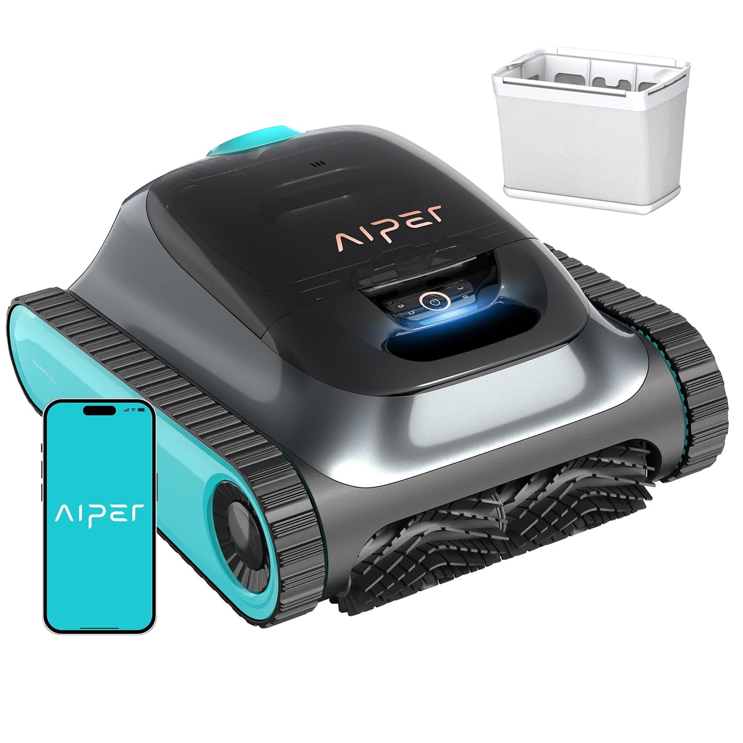 (2026 Upgrade) Aiper Scuba S1 Robotic Pool Cleaner, Weekly Custom Cleaning Plan, 270 Min Runtime, Over-the-Waterline Scrubbing, Smarter Navigation with 11 High-Precision Sensors, App Support-Gray