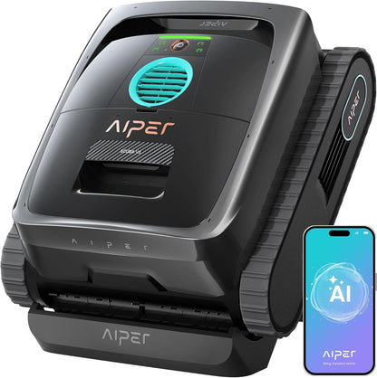 (2026 New) AIPER Scuba V3 AI Vision Cordless Robotic Pool Cleaner, 10x Faster Pool Cleaning with AI Patrol, 24/7 Auto Cleaning, Smart Waterline Parking & Multi-Layer Filtration, Gray