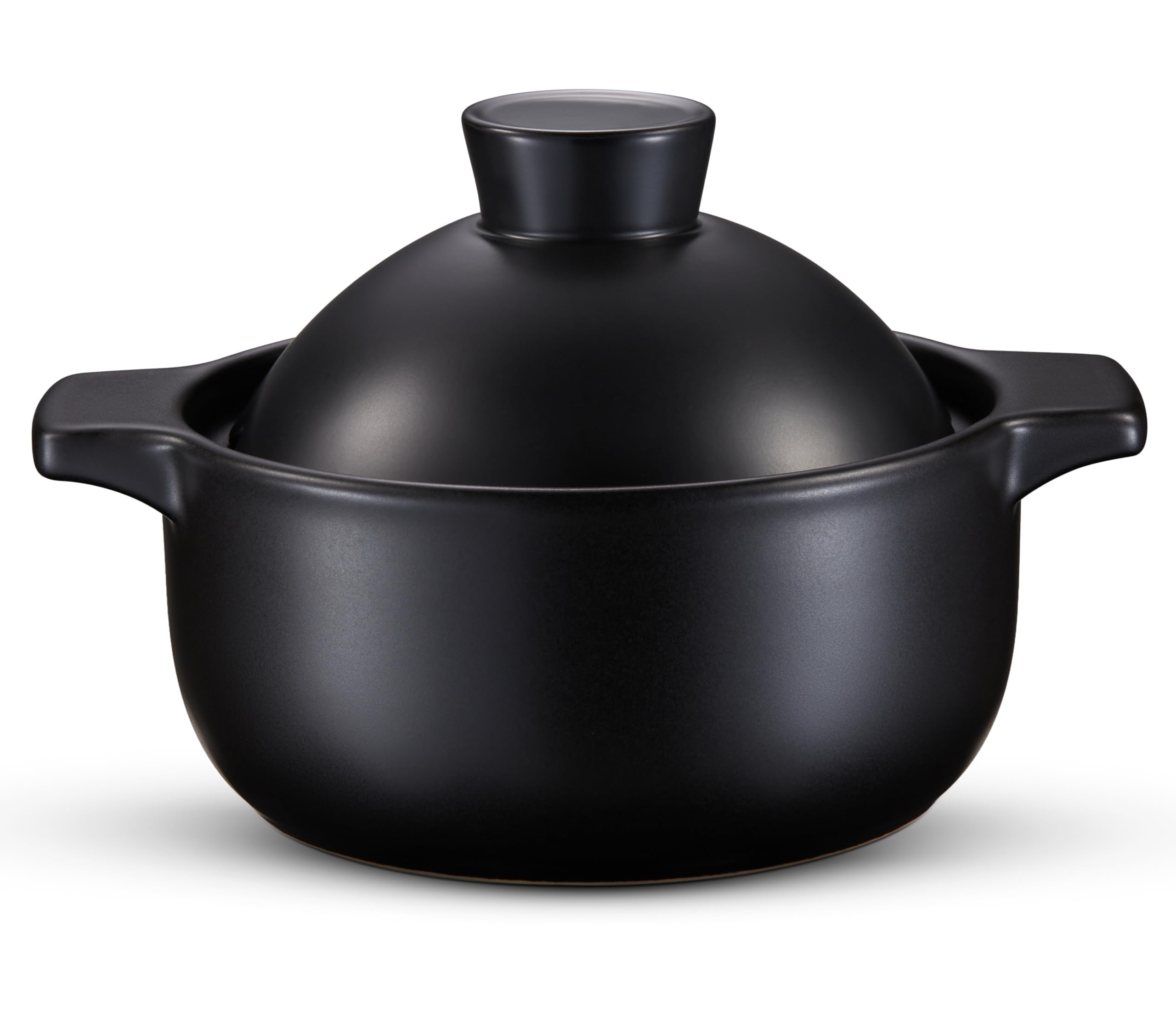 Kook Korean Dolsot Pot Set, Bowl with Lid, for Cooking Bibimbap, Kimchi, Hot Pot, Soups and Stews, Oven and Dishwasher Safe, 38 oz, Black