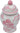 Galt International 8" Ceramic Ginger Jar w/Lid - Classic Chinese Style Porcelain Jar Tea Storage for Home Decor Decorative Centerpiece Vintage Accent Antique Vase Jingdezhen (Pink & White)