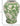 Galt International 14" Green & White Floral Ceramic Porcelain Ginger Jar Floral Home Décor Jar Urn Shape Vase