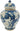 Galt International Blue and White Flower Chinoiserie Ginger Jar 12" w/Lid Ginger Jar, Tea Storage Decorative Home Decor Jar