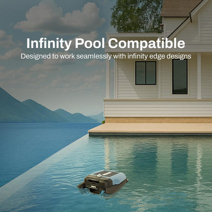 Betta Flex Solar-Powered Robotic Pool Skimmer – Cordless with Dual Cleaning Modes, Soft-Touch Pool Protection. Compatible with Infinity Edge, In-Ground & Above-Ground Pools (Blue)