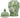 Galt International 14" Green & White Floral Ceramic Porcelain Ginger Jar Floral Home Décor Jar Urn Shape Vase