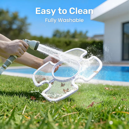 Gosvor LiteVac 800 Robotic Pool Cleaner, Pool Vacuum for Above Ground Pool Lasts 90 Mins, Self-Parking Design, 7.5 lbs Lightweight, Suitable for Flat Pools up to 860 sq. ft, Orange