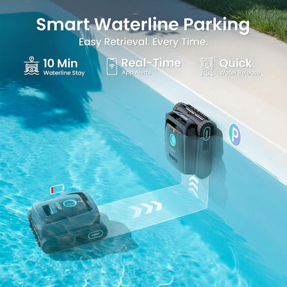 (2026 New) AIPER Scuba V3 AI Vision Cordless Robotic Pool Cleaner, 10x Faster Pool Cleaning with AI Patrol, 24/7 Auto Cleaning, Smart Waterline Parking & Multi-Layer Filtration, Gray