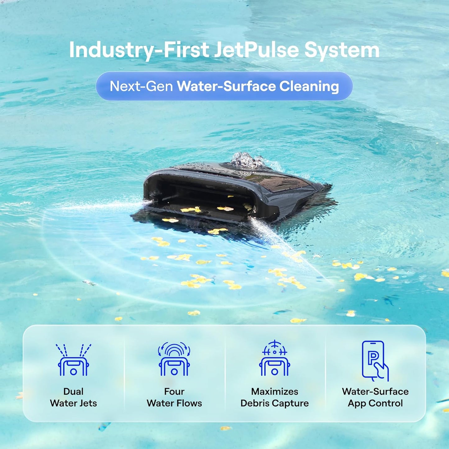 Beatbot Sora 70 Pool Vacuum Robot, 360° Top-to-Bottom Cleaning, Smart Surface Parking, 6L Capacity, 6800GPH Super Power for Above & In-Ground Pools Up to 3,200 sq. ft, Midnight Blue