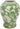 Galt International 14" Green & White Floral Ceramic Porcelain Ginger Jar Floral Home Décor Jar Urn Shape Vase