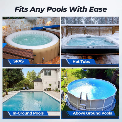 Handheld Pool Vacuum, JESIMAIK Rechargeable Pool Vacuum Cleaner with 18.5 GPM, 60 Min Runtime, Telescopic Pole, Ideal Cordless Pool Vacuum for Above Ground Pool, Inground Pool, Spas, Hot Tubs