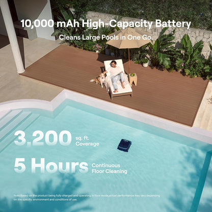 Beatbot Sora 70 Pool Vacuum Robot, 360° Top-to-Bottom Cleaning, Smart Surface Parking, 6L Capacity, 6800GPH Super Power for Above & In-Ground Pools Up to 3,200 sq. ft, Midnight Blue