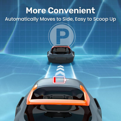 Gosvor LiteVac 800 Robotic Pool Cleaner, Pool Vacuum for Above Ground Pool Lasts 90 Mins, Self-Parking Design, 7.5 lbs Lightweight, Suitable for Flat Pools up to 860 sq. ft, Orange